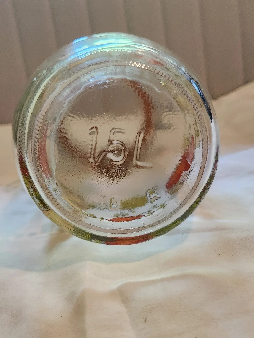 Vintage Arc France Glass Cannister Spice Of Life Pattern
